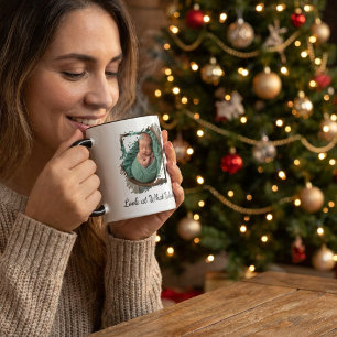 Annonce de naissance photo amusante Mug personnali