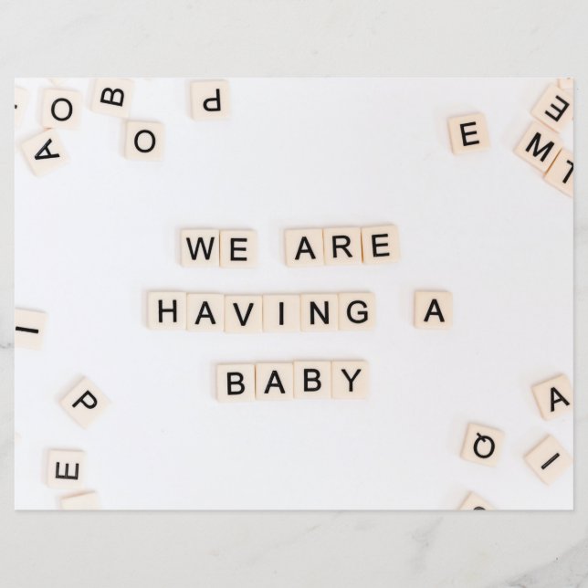 Annonce de naissance simple sur des pierres à lett (Devant)
