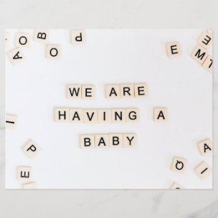 Annonce de naissance simple sur des pierres à lett