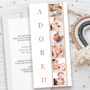 Annonce de Naissance Statistiques Multi Photo Ador