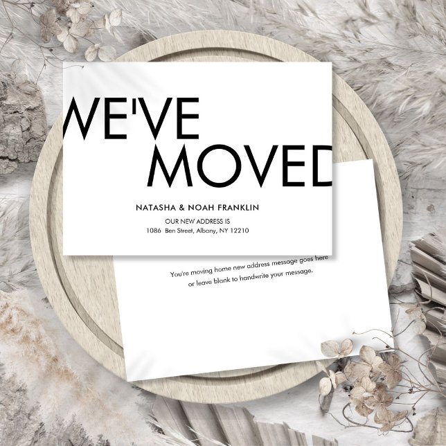 Annonce de Nouvelle Adresse Simple Nous Avons Démé (Simple We've Moved New Address Announcement)
