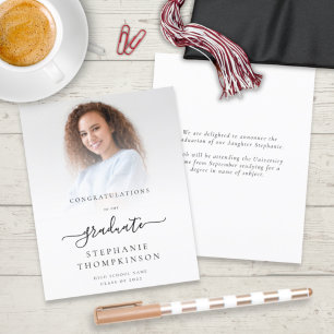 Annonce de photo de remise de diplôme Budget Minim