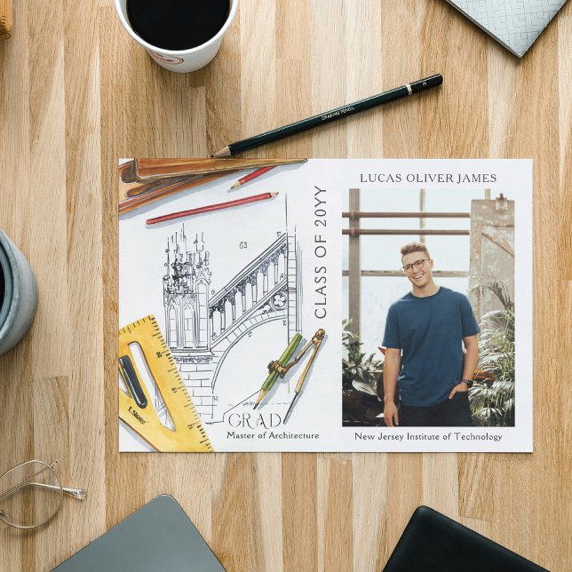 Annonce de photo de remise de diplômes d'architect (Créateur téléchargé)