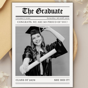 Annonce de photo de remise de diplômes de journal 