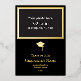 Annonce de remise de diplôme avec carte en papier 