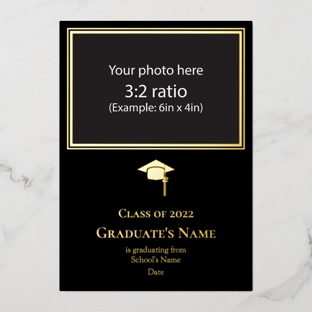Annonce de remise de diplôme avec carte en papier  (Recto)
