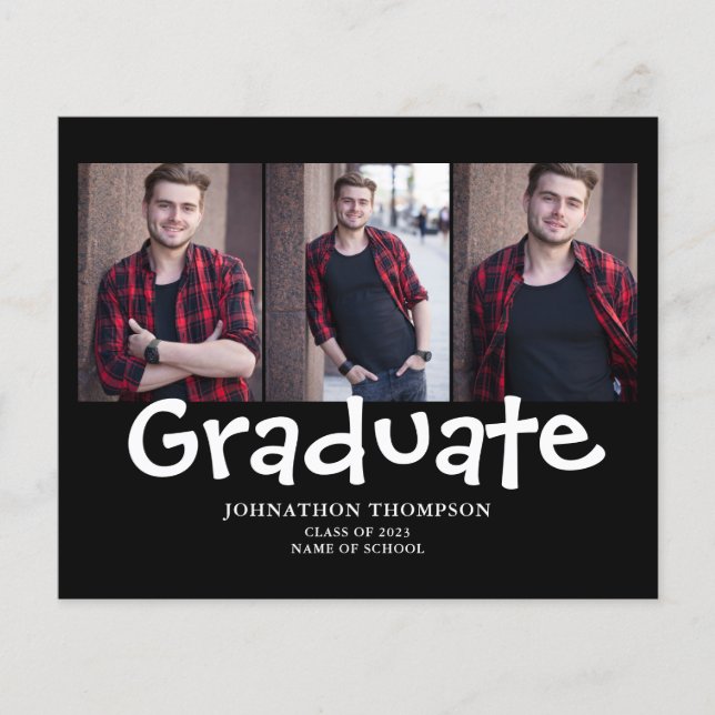 Annonce de remise de diplôme en collage photo à pe (Devant)