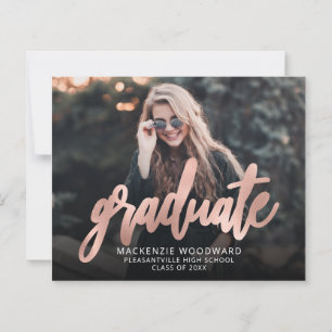 Annonce de remise de diplômes à budget Rose Gold S