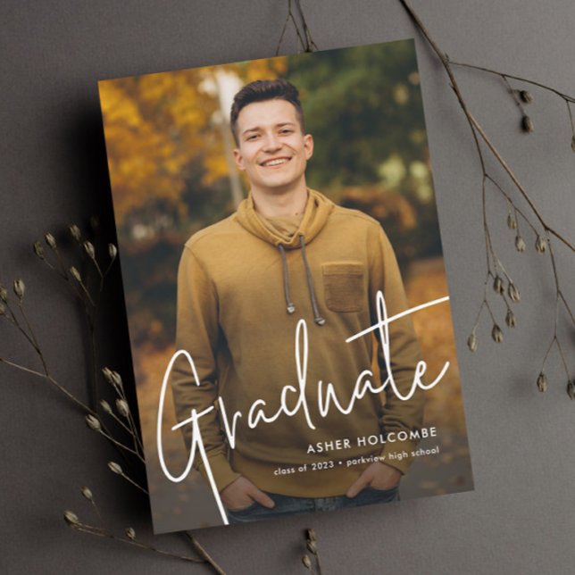 Annonce de remise de diplômes photo Budget 2 (Créateur téléchargé)