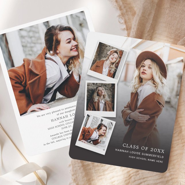 Annonce de remise des diplômes multi photos promo  (Graduation Multi Photo Grad 2025 Announcement)