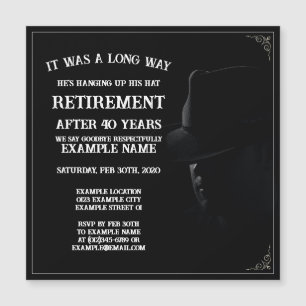 Annonce de retraite avec cowboy dans une demi-ombr