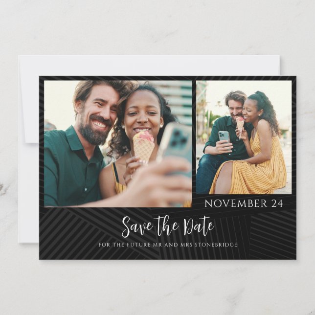Annonce de Save the Date Moderne et Chic (Devant)