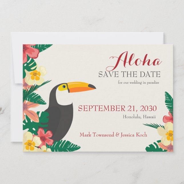 Annonce de save the date tropicale (Devant)