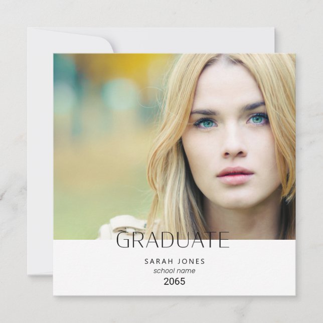 Annonce du Carré de la photo simple de l'étudiant (Devant)