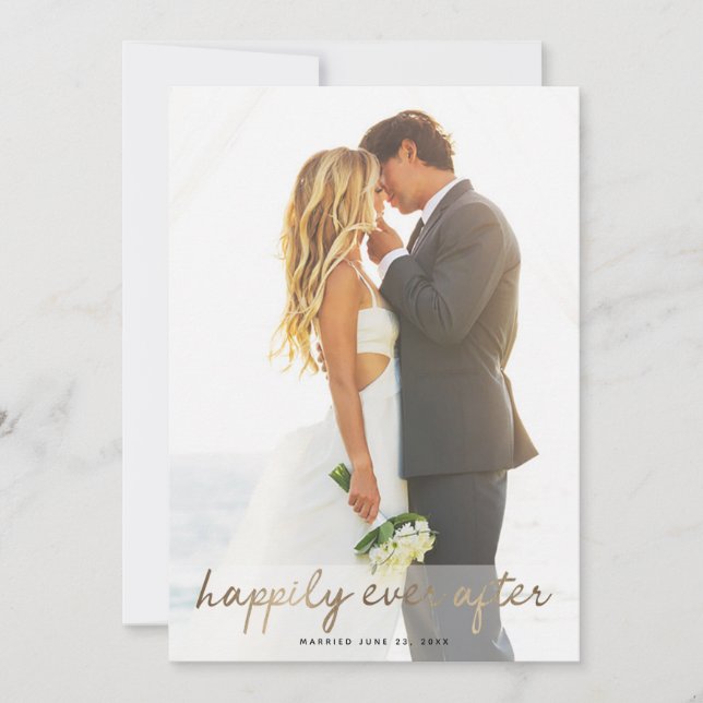 Annonce et invitation de mariage heureux pour touj (Devant)