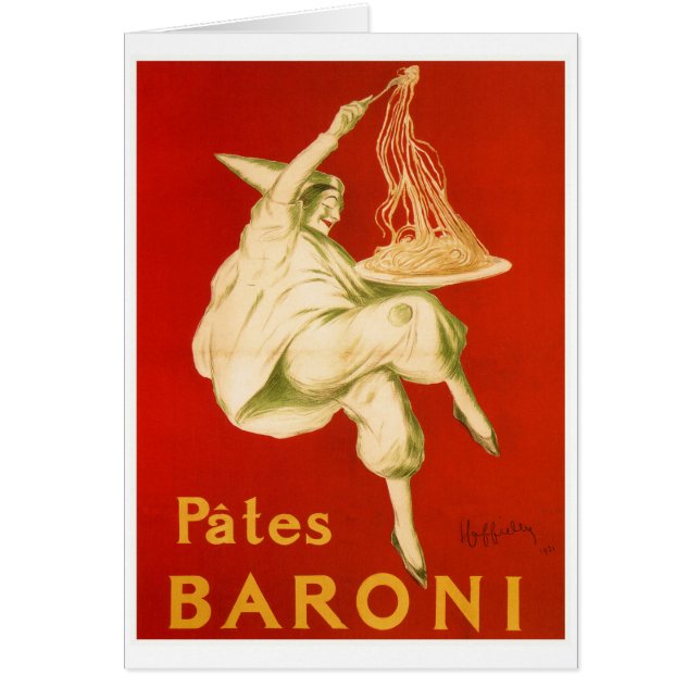 Annonce italienne vintage de pâtes de Leonetto (Devant)