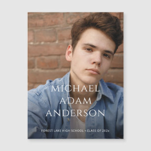 Annonce magnétique de photo de remise de diplômes 