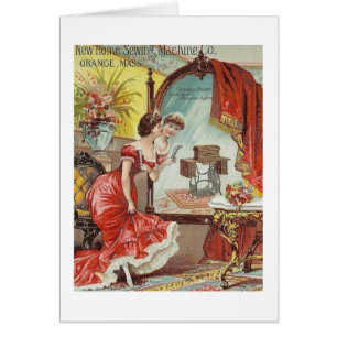 Annonce vintage de machine à coudre - Madame en