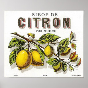 Annonce vintage Sirop de Citron - Poster