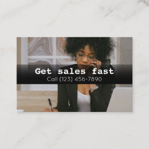 Annoncer le Carte de visite de la société de vente