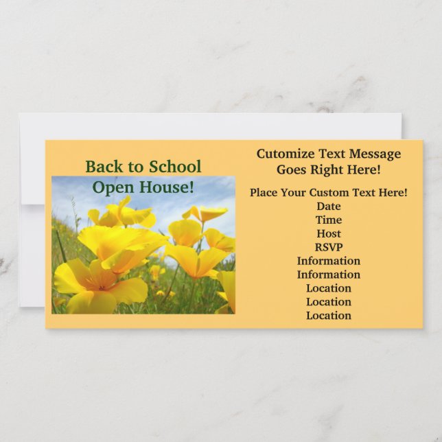 Annonces d'invitations à la rentrée scolaire Open  (Devant)