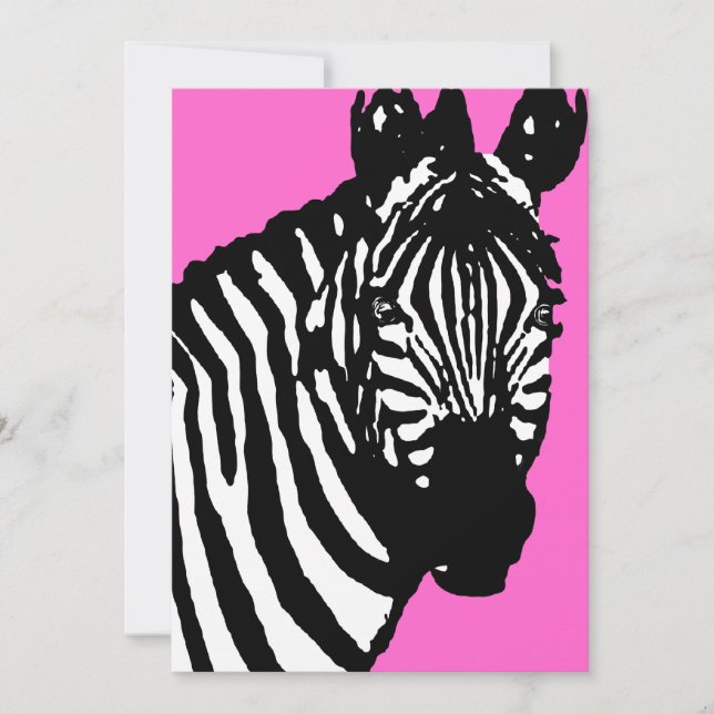 annonces/invitations zebra (Devant)