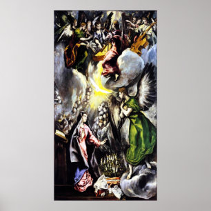 Annonciation d'El Greco Poster de la Vierge Marie