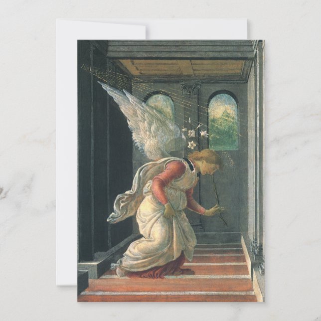 Annonciation (détail de l'ange) de Sandro Botticel (Devant)