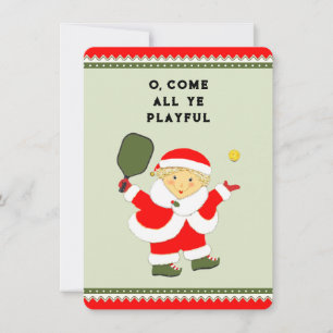 Annuelles Cartes de Noël drôles de Pickleball pour les Fêtes