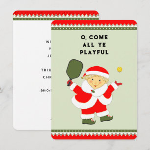 Annuelles Cartes de Noël drôles de Pickleball pour les Fêtes