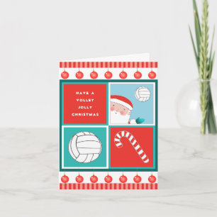 Annuelles Cartes de Noël drôles de volleyball pour les fêtes