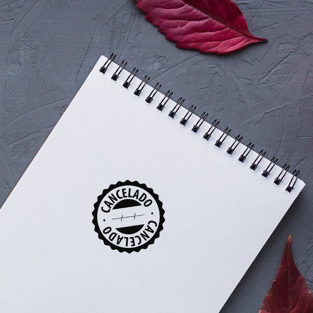 Annulé, tampon en caoutchouc portugais (Créateur téléchargé)