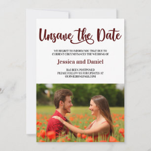 Annuler la date avec carte de report de mariage av