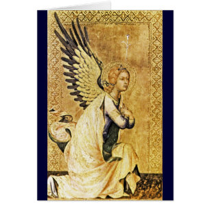 ANNUNCIATION ANGEL ,Gold Yellow ,Blue Sapphire