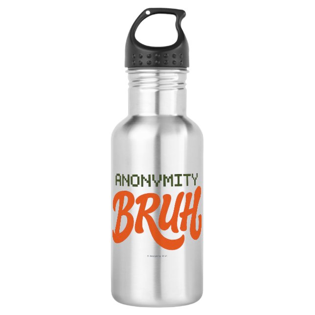Anonymat Bruh Logo - Bouteille d'eau (Devant)