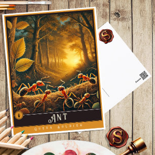 Ant   Carte postale Famille Vintage Animal