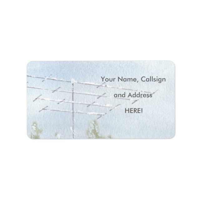 Antenne avec Étiquettes de adresse de neige (Devant)