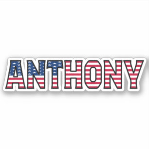 Anthony Nom Prénom USA Sticker Stickerset