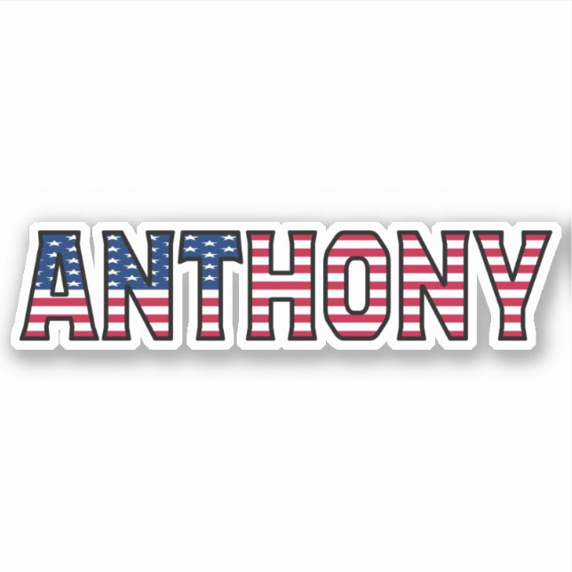 Anthony Nom Prénom USA Sticker Stickerset (Devant)