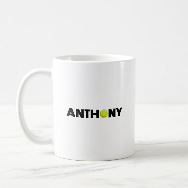 Anthony Tennis Coffee Mug (Gauche)