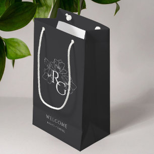 Anthracite Sac cadeau Mariage Chic Monogram