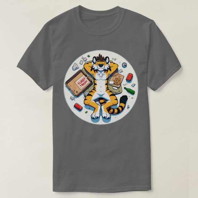 Anthro Trash Tiger Art TShirt (Design devant)