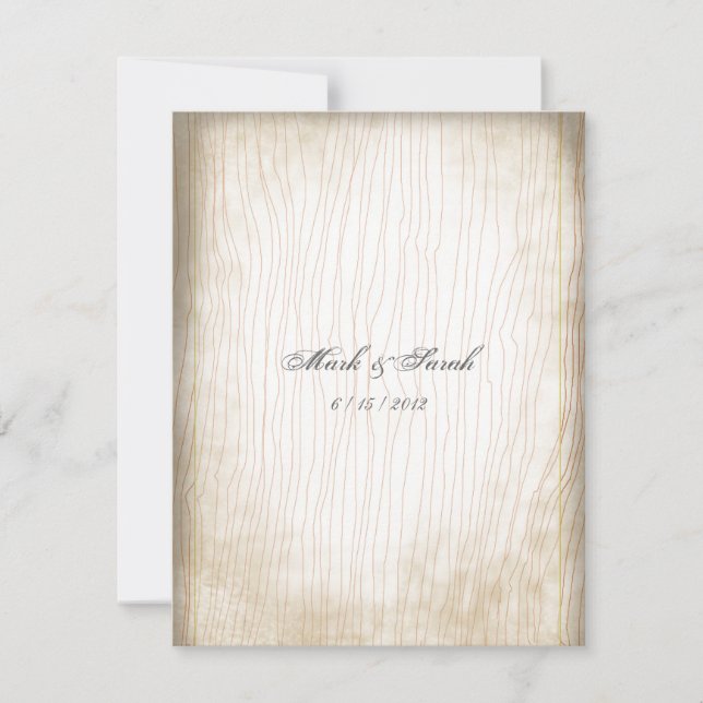 Anthropologie Vintage Invitation de tronc d'arbre  (Devant)