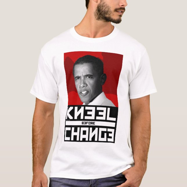 Anti AGENOUILLEMENT d'Obama avant T-shirt de (Devant)