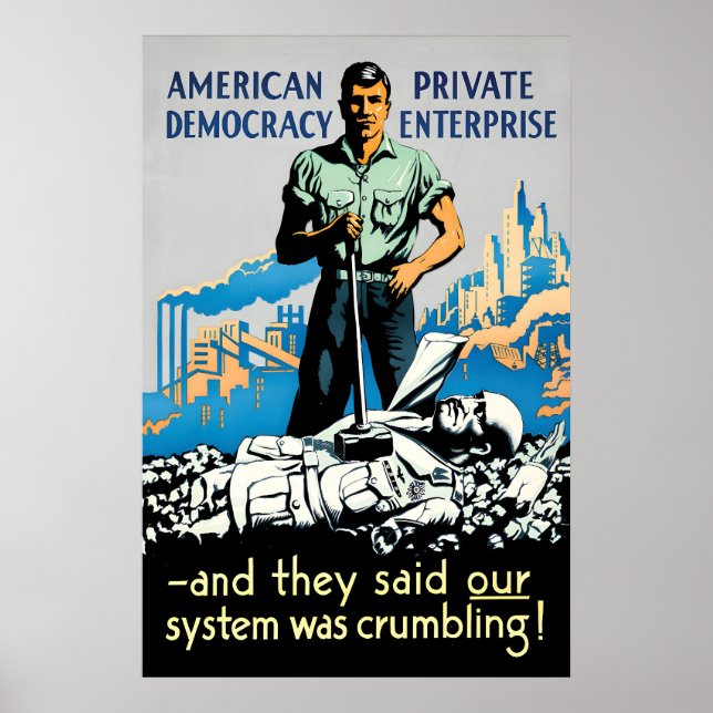 Anti-Fascist WWII Propaganda Poster American (Devant)