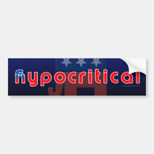 Anti-GOP Hypocritical Bumper Sticker