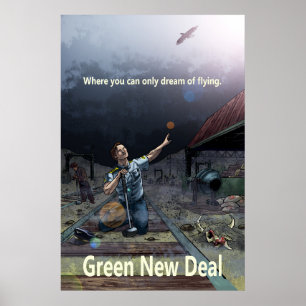 Anti Green New Deal - 24 x 36 Affiche d'impression
