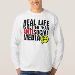 Anti- (je déteste) T-shirts sociaux de médias