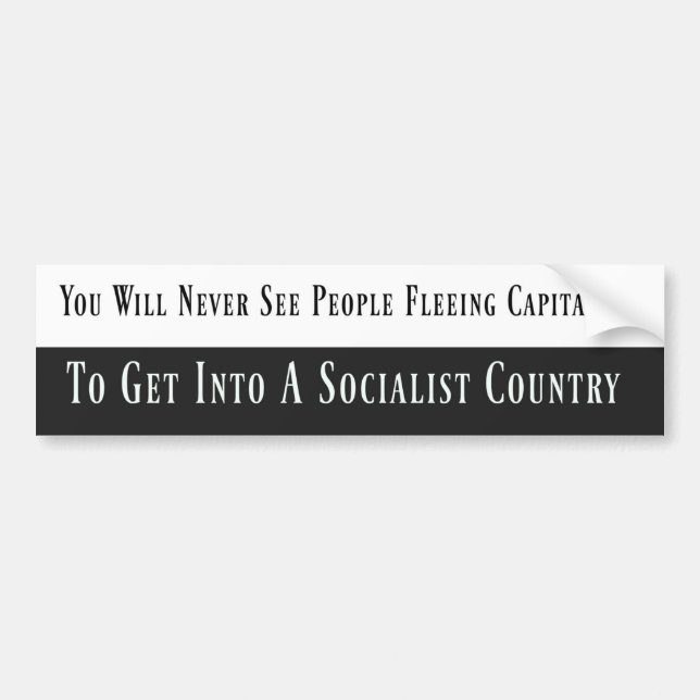 Anti-Socialist Bumper Sticker (Devant)