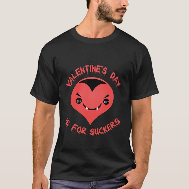 Anti T-shirt de coeur de vampire de Saint-Valentin (Devant)